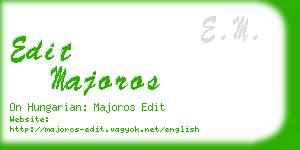 edit majoros business card